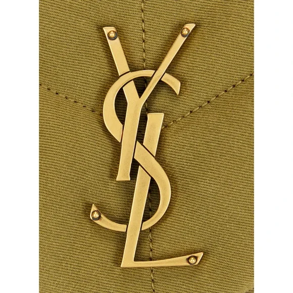 Saint Laurent Small Puffer Chain Fir Green Gold YSL Logo Shoulder Crossbody Bag - Picture 7 of 16